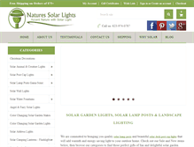 Tablet Screenshot of naturessolarlights.com